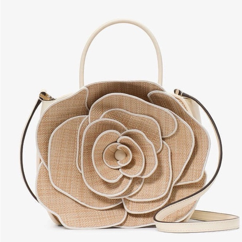 Kate Spade Beige Floral Shoulder Bag